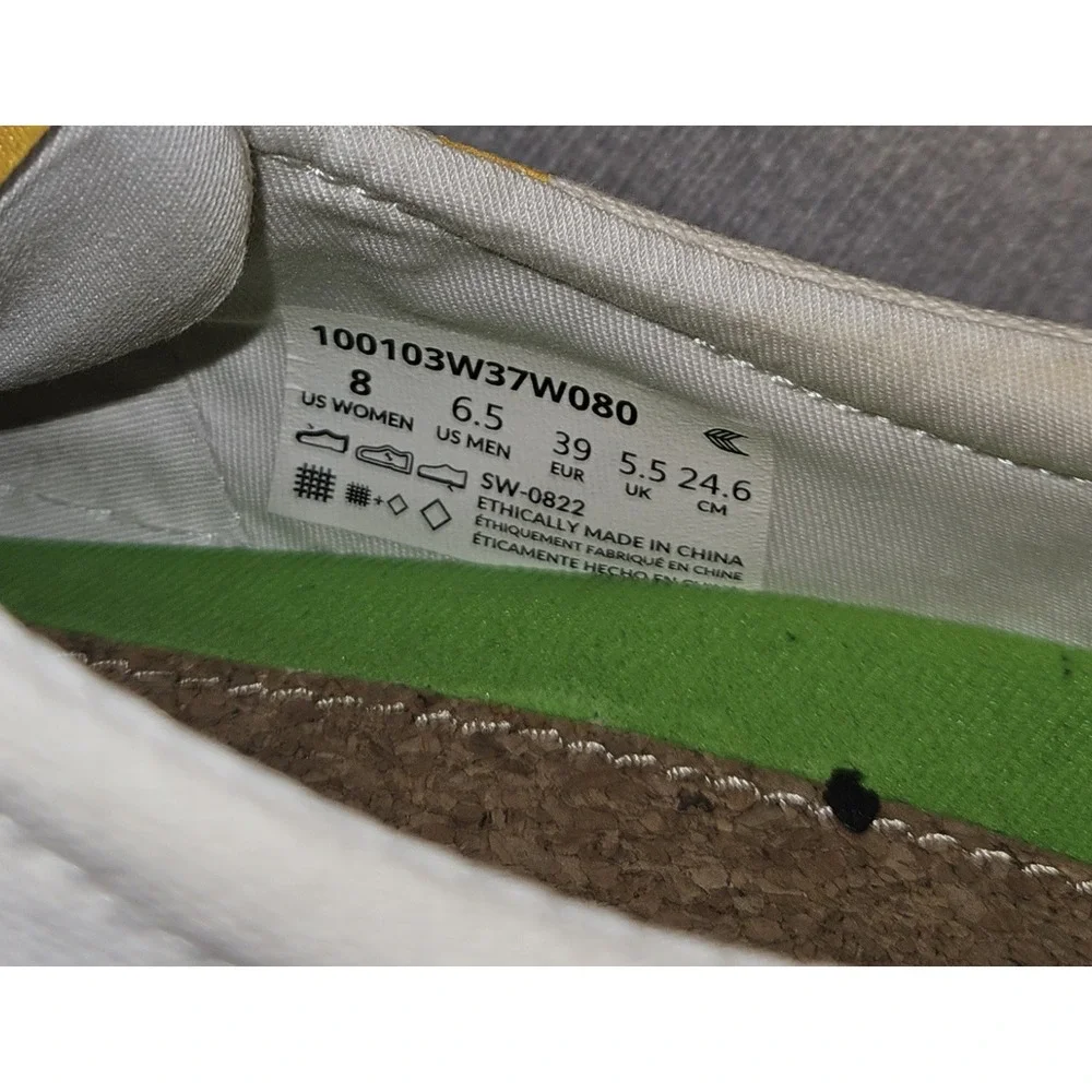 Cariuma OCA Low White Canvas Sneakers Women's 8 Men's 6.5 Sustainable